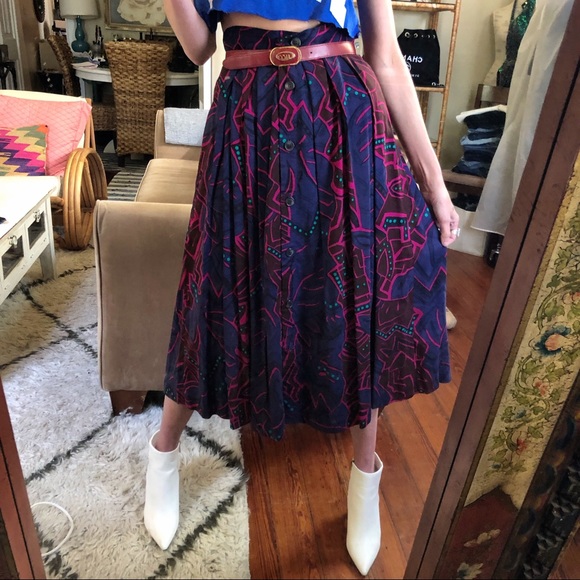 Vintage button front skirt - Picture 3 of 7